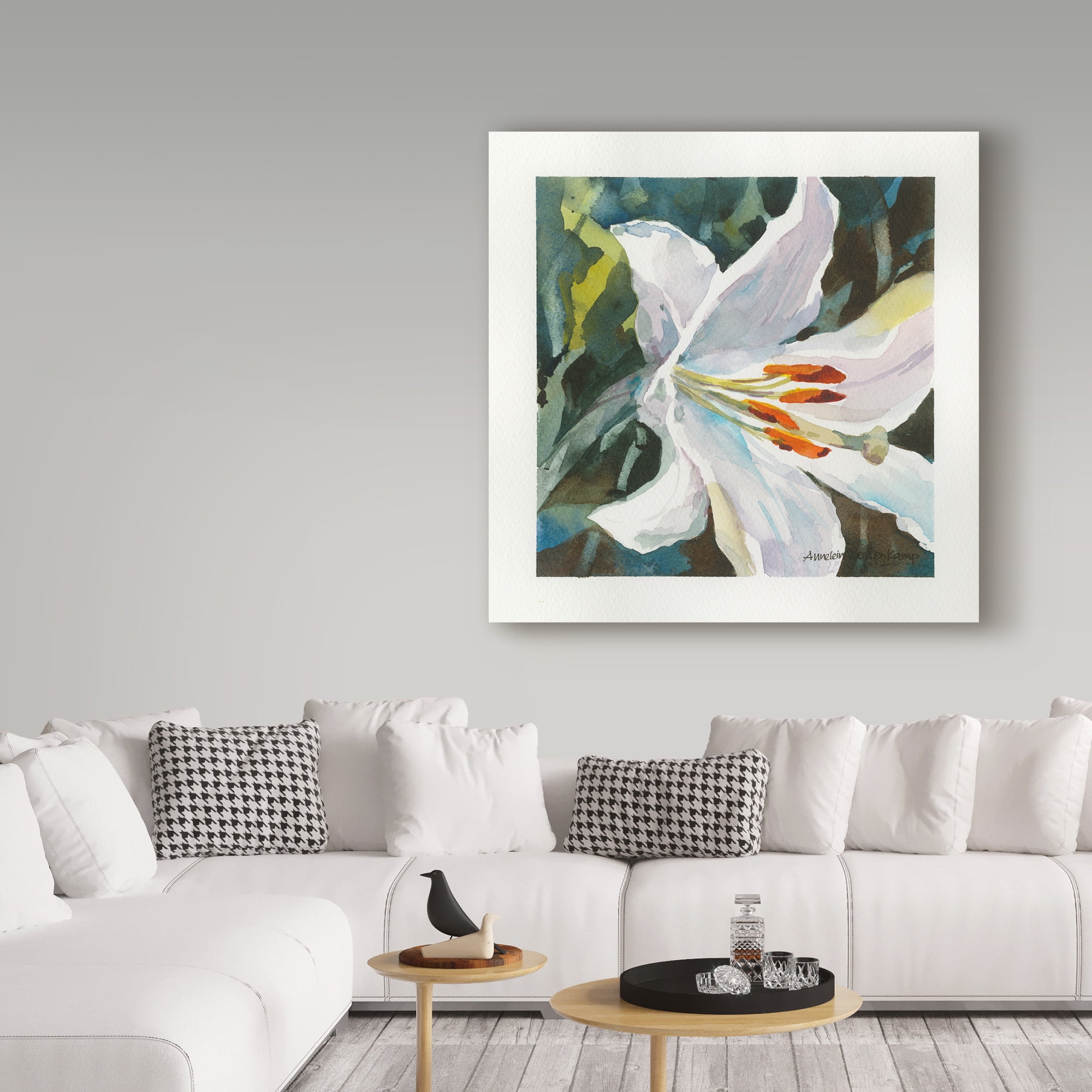 Trademark Fine Art 'Pure White Flowers' Canvas Art by Annelein Beukenkamp