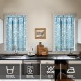 thumbnail image 2 of Mandala Design Kitchen Curtains - Vintage Tier Cafe Curtains for Bathroom Living RV Rod Pocket Window Drapes 36 Inch 2 Panels Set 28"x36" Window Treatment Tiers, 2 of 4