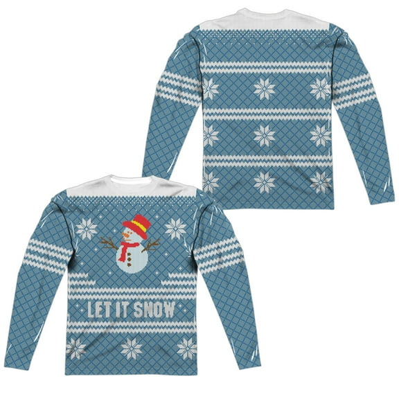 Ugly Christmas Sweater (Front - Back Print) - Regular Fit Long Sleeve Shirt - Large