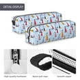thumbnail image 4 of Yiaed Sailboats And Seagulls Print Leather Pencil Case - Leather Pen Pencil Holder - Elegant & Practical Pencil Pouch for Work & Office, 4 of 7
