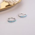 thumbnail image 2 of Aretes de aro plateados TANGJMXG para mujer delicados y livianos oro blanco, 2 of 2