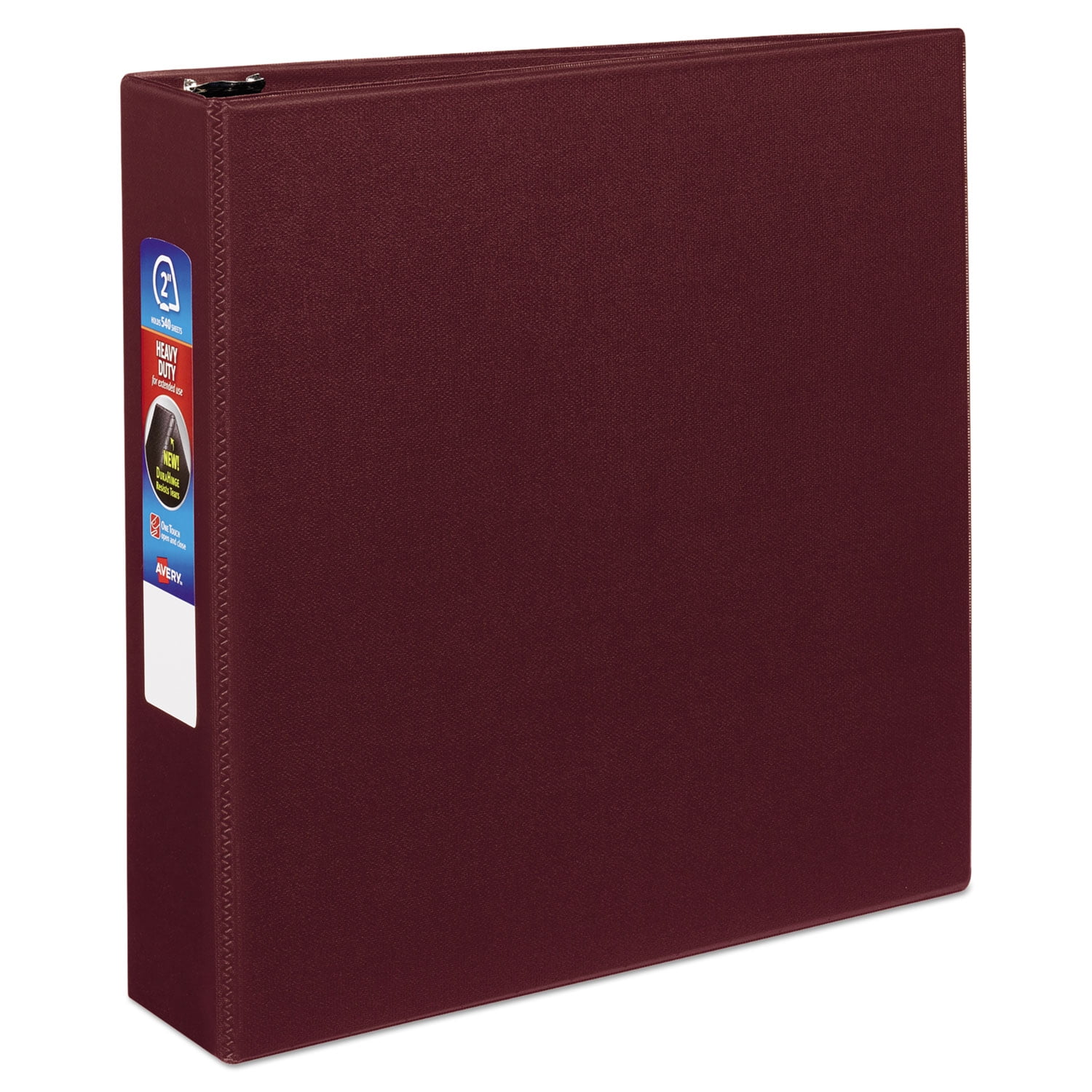 Avery Heavy-Duty Non-View Binder with Durahinge and One Touch Ezd Rings, 3 Rings, 2' Capacity, 11' x 8.5', Maroon Ave79362