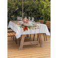 thumbnail image 2 of Outdoor Tablecloth with Umbrella Hole and Zipper, Orange Green Grey Fall Rectangle Table Cloth 60x120 Inch Waterproof Tablecloth, Botanical Thanksgiving Pumpkins Vintage Picnic Table Cover for Patio, 2 of 7