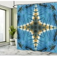 thumbnail image 5 of Ambesonne Blue Shower Curtain, Ikat Pattern, 69"Wx84"L, Blue Orange, 5 of 5