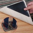 thumbnail image 4 of 4PCS Rug Grippers Washable Non Slip Renewable Adhesive Rug Tape Carpet Gripper for Tile Floors Carpets Floor Mats, 4 of 6