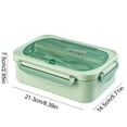 thumbnail image 3 of Yannianjz under $5 Bento Box Adult Lunch Box with Utensils, Lunch Containers for Adults, Leakproof Lunch Box for Adult, 3 Compartment Bento Box Microwave Safe, 3 of 6