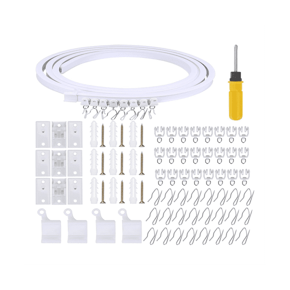 5 Metre Bendable Ceiling Curtain Rail, Flexible Ceiling Curtain Rail, Curtain Rail, Accessories, Curved Curtain Rail