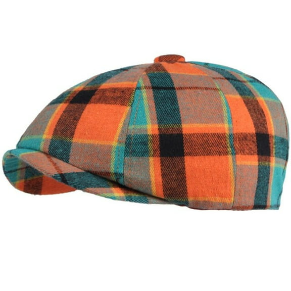 SikaFu Berets New Men Women Beret Cap Vintage Plaid Octagonal Newsboy Cap Male Female Artist Painter Beret Hat Ivy Flat Cap