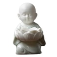 thumbnail image 3 of Portavelas de cerámica BLESIY con estatua de pequeño monje Estilo C, 3 of 8