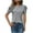 Gray, variant on Women's Puff Short Sleeve Shirts 2025 Summer Trendy Crew Neck Loose Fit Tops Fashion Casual Solid Color Blouses (XL, Purple)