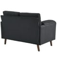 thumbnail image 7 of Ktaxon Faux Suede Loveseat, High Back Sofa with Flip-over Armrests, Sturdy Plastic Legs, Ideal for Small Spaces Black, 7 of 7