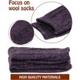 thumbnail image 3 of Womens Wool Socks Warm Womens Socks Soft Boot Work Winter Long Cozy Comfy Socks For Cold Weather 5 Pack, 3 of 6