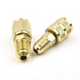 thumbnail image 1 of 2Pcs Brass R410A Adapter Female Male 5/16 SAE Quick Couplers To 1/4 SAE Flare Connection Adapter, 1 of 5