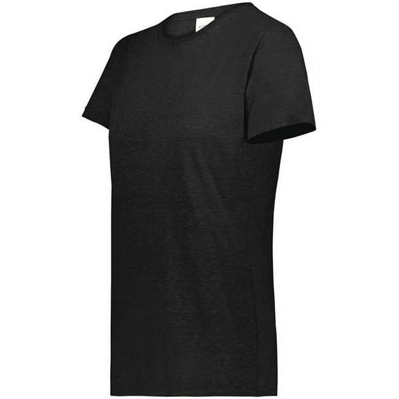 Augusta Sportswear 6961.K94.XL Ladies All-Day Core Basic Tri-Blend T-Shirt, Black Heather - Extra Large
