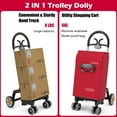 thumbnail image 4 of Costway Folding Shopping Cart Utility Hand Truck with Rolling Swivel Wheels, Removable Bag & Cozy Handle Red, 4 of 9