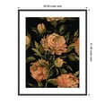 thumbnail image 5 of Kate and Laurel Framed Wall Art Print 'Moody Floral 3' by Annie Quigley, 33 x 41, Stylish Black Narrow Frame, Vintage, Flowers Art for Wall Decor, 5 of 7