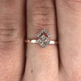 thumbnail image 3 of HeartsAndYou Square Crown Design Engagement Ring for Women 1.2ct Round Cut Moissanite 18k Rose Gold Over Silver, 3 of 9