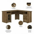 thumbnail image 4 of Pemberly Row 60" Traditional Engineered Wood L-Computer Desk in Pine Brown, 4 of 4