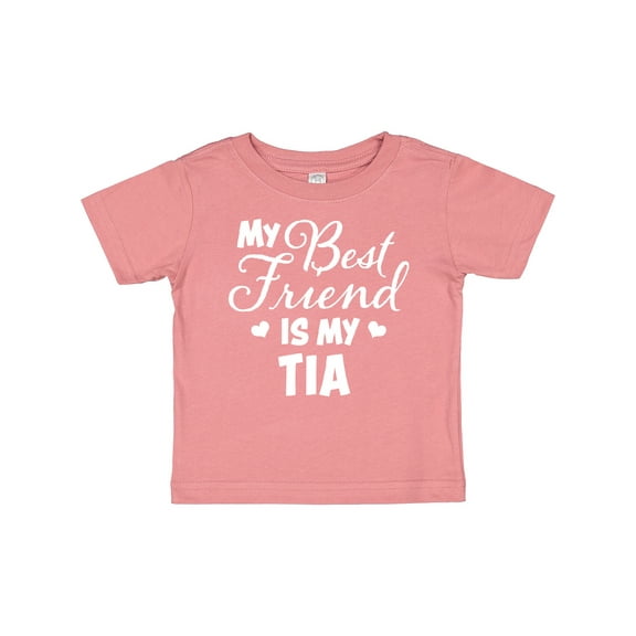 Inktastic My Best Friend is My Tia with Hearts Boys or Girls Baby T-Shirt