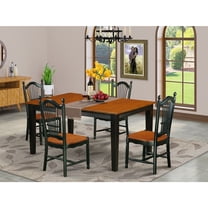 Kitchen Table Set 5 Piece Dining Room Set Wood Chairs Black Cherry Finish