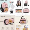 thumbnail image 6 of Yuyamidu Adorable Capybara Backpack for School with Lunch Bag Primary School Bookbag Set for Girls 5th Grade Large Capacity Lunch Handbag Pencil Case 4pcs School Bag Set for 8-10 Kids, 6 of 6