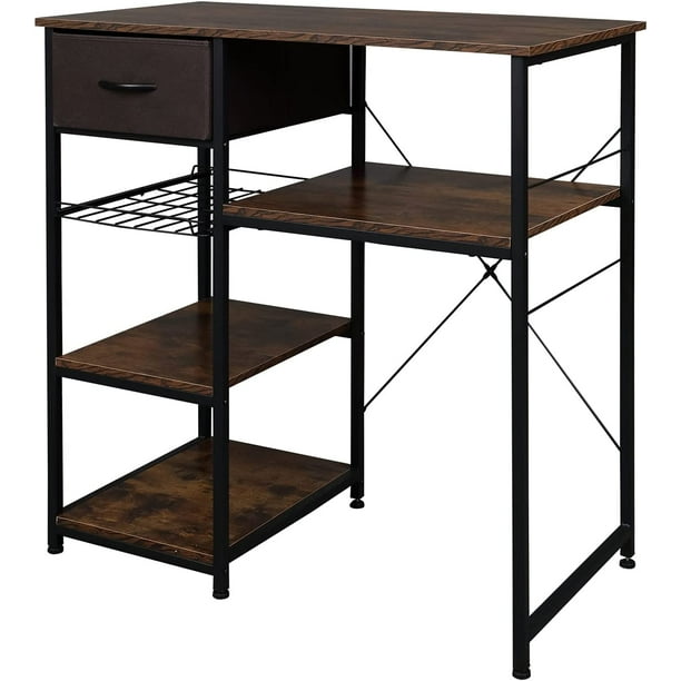 VINGLI Microwave Stand 4Tiers Kitchen Storage Fit Mini Fridge Baker’s