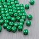 thumbnail image 3 of 100 dados de plástico de 6 caras de colores para juegos de karaoke, fiestas y bares - n° 15 (verde), 3 of 7