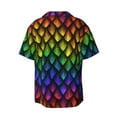 thumbnail image 2 of Fotbe Dragon Scales print Short Sleeve Button Down Shirts for Men Casual Summer Beach Wrinkle Free Shirt-3X-Large, 2 of 7
