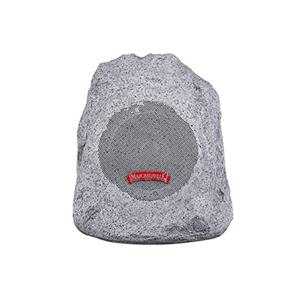 Altavoz inalámbrico Bluetooth Margaritaville Outdoor Rock | Altavoces Bluetooth duraderos, fantástica decoración para jardín o patio, clasificación de resistencia al agua IPX-4, gris granito “On The R