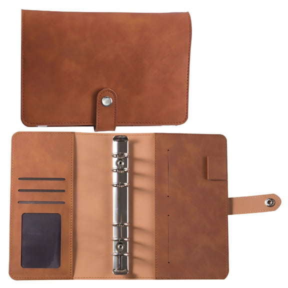 CCOCC A6 Leather Notebook Binder Can Supplement Loose-Leaf Notes Change Storage Book