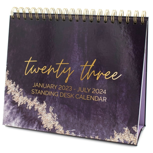 bloom daily planners 20232024 19 Month Standing Flip Desk Calendar