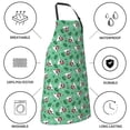 thumbnail image 5 of Pofeuu Christmas French Bulldog Print Waterproof Apron with Pockets Adjustable Cooking Aprons Kitchen Bib for Baking Household Cleaning, 5 of 8