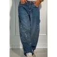 thumbnail image 2 of High Waisted Baggy Jeans for Women Diamond Straight Loose Jeans Fashion Vintage Boyfriend Denim Pants, 2 of 6