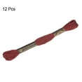 thumbnail image 3 of Uxcell 12 Skeins Embroidery Floss 8m Each Long Fiber Cotton Cross Stitch Thread Dark Red, 3 of 6