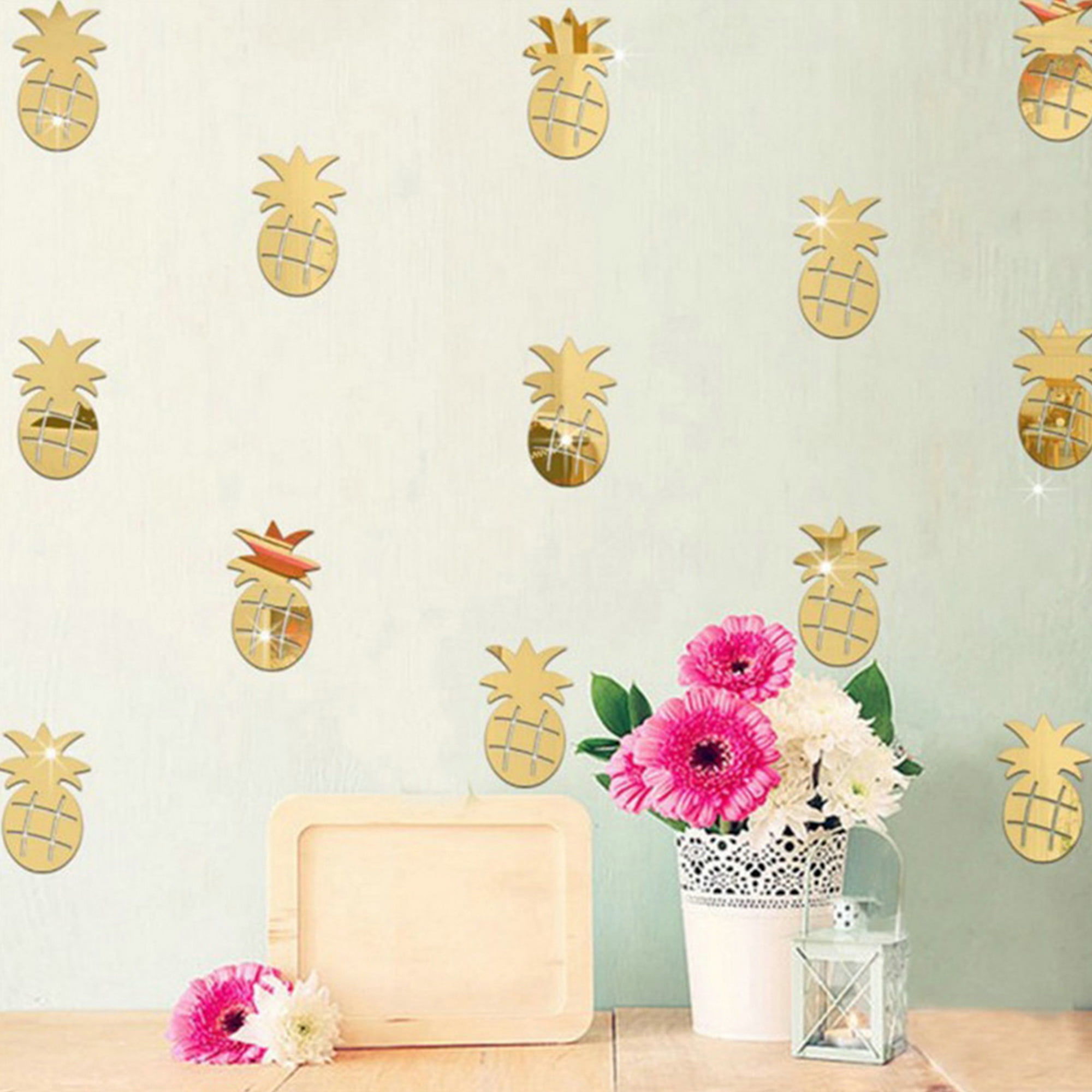 Details about   Pineapple Wall Sticker Art Home Decorations Decor room Bedroom Rose Gold New