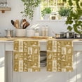 thumbnail image 4 of Summer Botanical Kitchen Towels Set of 4, Retro Tropical Palm Trees Fruits Leaf Gold Absorbent Dish Towels for Kitchen, Microfiber Hand Towel, Quick Drying Tea Towel for Cleaning Dishcloths, 4 of 7