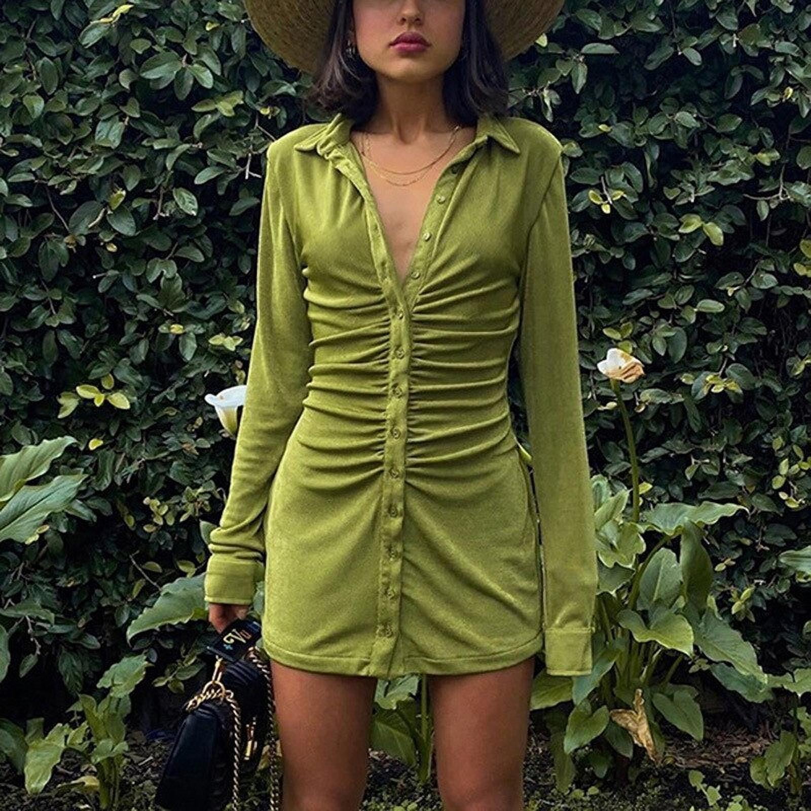 Women Vintage Sexy Dress Y2K Long 