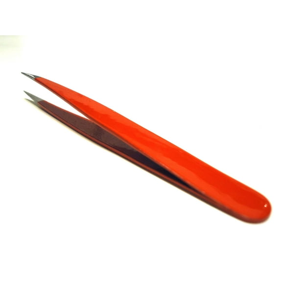 2pcs Eyebrow Plunker Tweezers Pointed Tip Red Color
