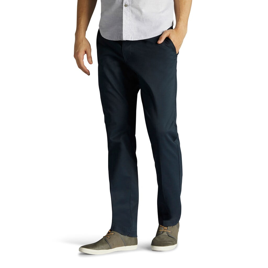 Lee - Men's Lee Performance Series Extreme Comfort Khaki Slim-Fit Flat-Front Pants Navy