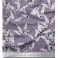 thumbnail image 1 of Soimoi Velvet Fabric Texture,Leaves & Black Sketch Flower Fabric Prints By Yard 58 Inch Wide, 1 of 3