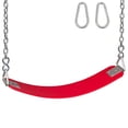 thumbnail image 2 of Swing Set Stuff Polymer Belt Swing (Red) with Chains and Hooks and SSS Logo Sticker, 2 of 3