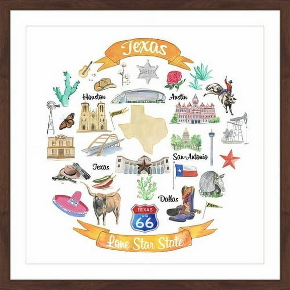 "Texas Has It All" Framed Painting Print