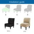 thumbnail image 7 of Armless Accent Chair Cover,Stretch Velvet Chair Slipcovers Removable Washable Non-slip Without Armrests Chair Furniture Protector for Dining Room Kitchen Hotel-white, 7 of 7