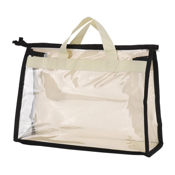 Bolso de mano de almacenamiento bolso bolsas de cubierta de polvo prueba de polvo bolsas de almacenamiento ahorrar espacio Beige XL Soledad Organizador de almacenamiento de bolsos