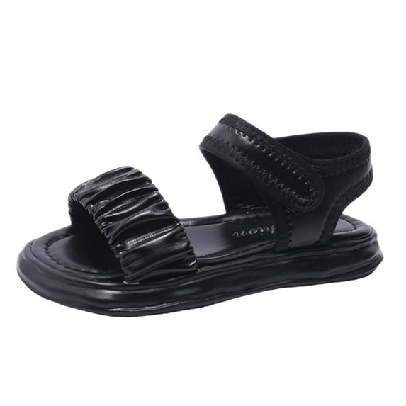Eashery Toddler Girl Sandals Two Strap Casual Toddler Sandals Boy Black 33