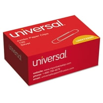 Universal A7072220 Smooth Paper Clips - Jumbo, Silver (100/Box, 10 Boxes/Pack)