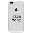 thumbnail image 1 of DistinctInk Clear Shockproof Hybrid Case for iPhone 7 PLUS / 8 PLUS (5.5" Screen) TPU Bumper Acrylic Back Tempered Glass Screen Protector - I Aspire to Be a Stay-At-Home Dog Mom, 1 of 5