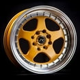 thumbnail image 2 of For 17x8 inch (1 Single Wheel Only) JNC Wheels - 17" JNC010 Gold Machined Lip Rim - 4x100/4x114.3 JNC Wheels-18515185670, 2 of 2