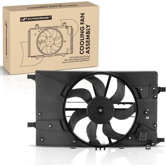 A-Premium Engine Radiator Cooling Fan Assembly Compatible with Buick Verano 2012-2017 & Chevrolet Cruze 2011-2016, Cruze Limited 2016, 1.4L 1.8L 2.4L