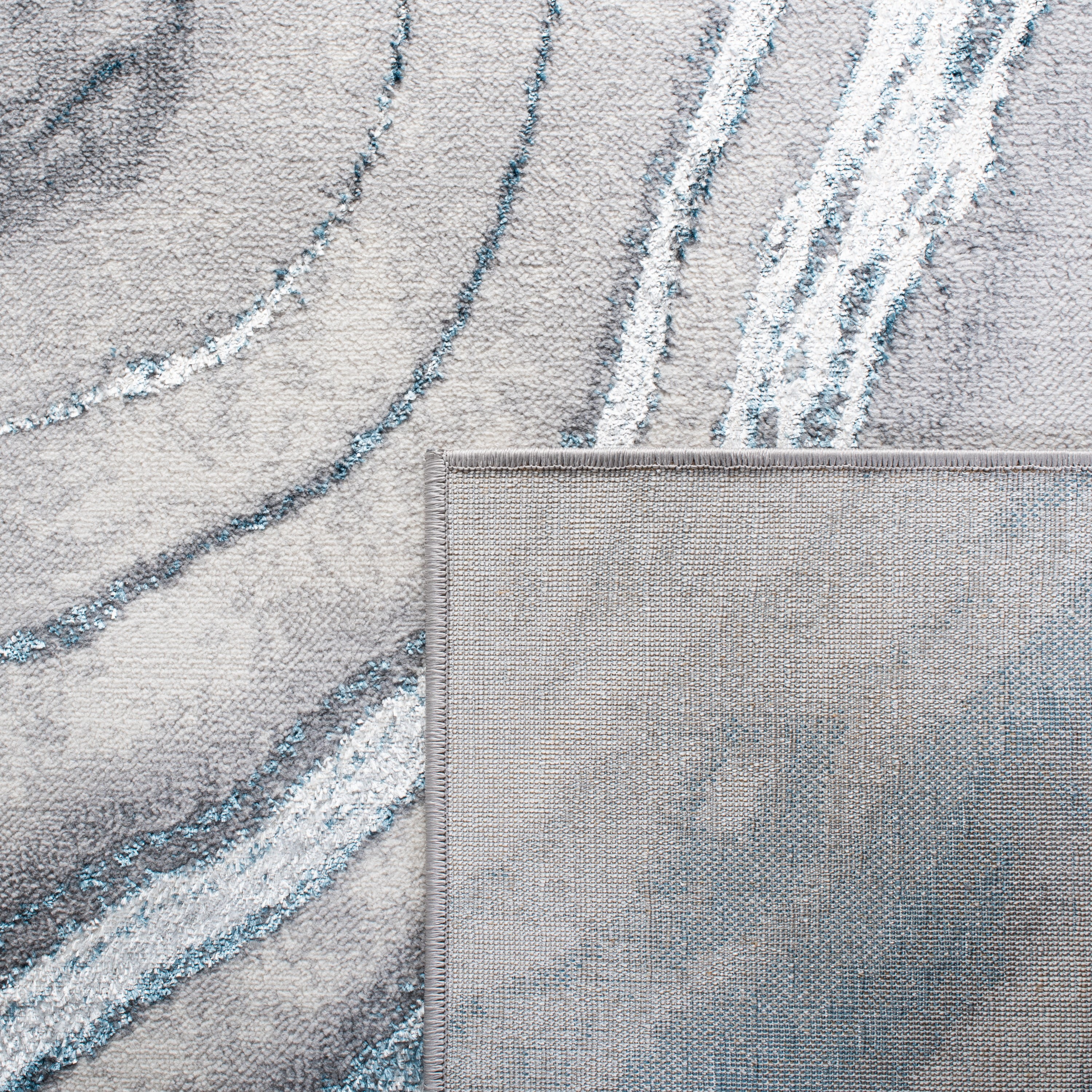 SAFAVIEH Orchard Edwin Modern Runner Rug, Grey/Blue, 2'2" x 17'